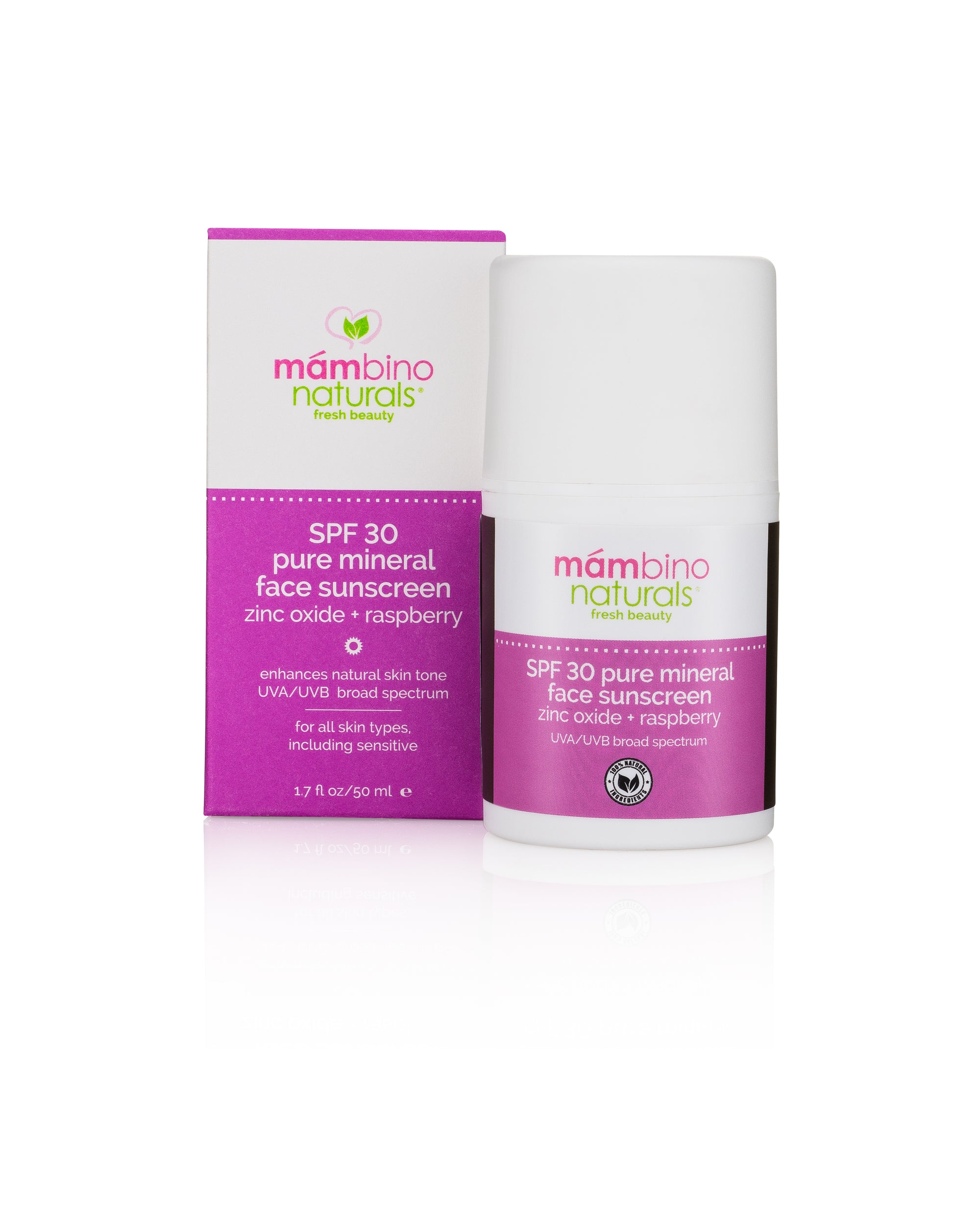 Mambino Organics SPF 30 Pure Mineral Face Sunscreen 天然礦物水潤防曬乳SPF30 PA+++ 50ml